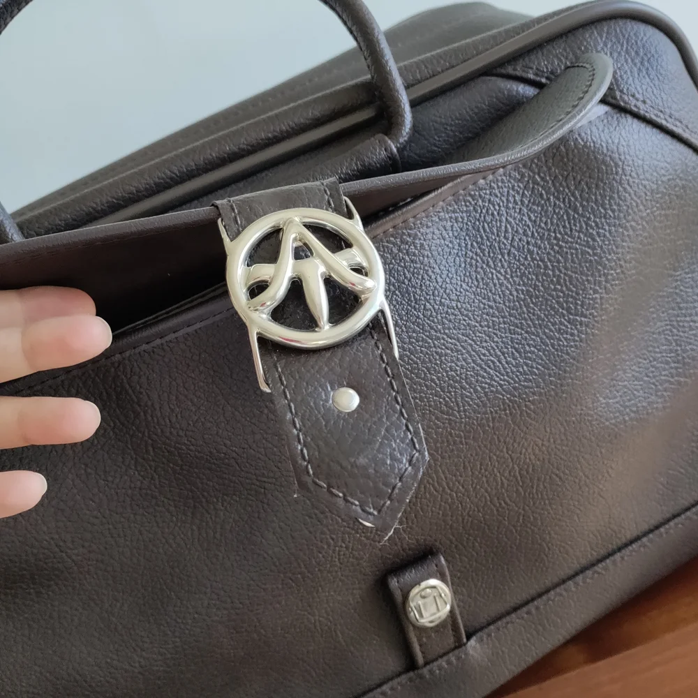 American Tourister Black Leather Briefcase